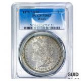 1878 7/8TF Morgan Silver Dollar PCGS MS63 Weak