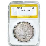 1896-O Morgan Silver Dollar PGA AU58