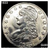 1833 Capped Bust Half Dollar CHOICE BU