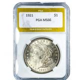 1921 Morgan Silver Dollar PGA MS66