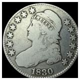 1830 Capped Bust Half Dollar LIGHTLY CIRCULATED