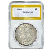 1886 Morgan Silver Dollar PGA MS65