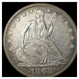 1848-O Silver Seated Liberty Half Dollar  LIGHTLY