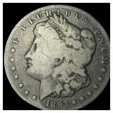 1893 Morgan Silver Dollar LIGHTLY CIRCULATED