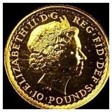 2012 Gold 1/10oz Britannia 10 Pounds SUPERB GEM