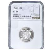 1960 Roosevelt Dime NGC PF69