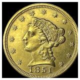1851 Gold $2.50 Liberty Head Quarter Eagle UNCIRCU
