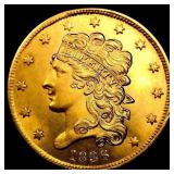 1836 $5 Gold Half Eagle CHOICE BU+