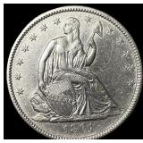 1861 Silver Seated Liberty Half Dollar  CLOSELY U