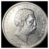 1883 Hawaii Silver 1/2 Dollar CLOSELY  UNCIRCULAT