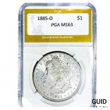 1885-O Morgan Silver Dollar PGA MS63