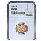 1956 Wheat Cent NGC PF68 RD