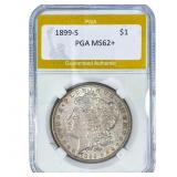 1899-S Morgan Silver Dollar PGA MS62+