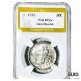 1925 Stone Mountain Half Dollar PGA MS66