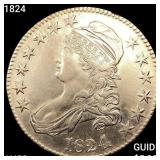 1824 Capped Bust Half Dollar CHOICE AU