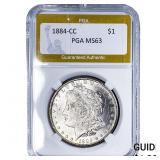 1884-CC Morgan Silver Dollar PGA MS63