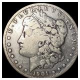 1901-S Silver Morgan Dollar LIGHTLY  CIRCULATED