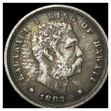 1883 Hawaii Silver Dime NEARLY UNCIRCULATED NEARL