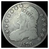 1830 Capped Bust Half Dollar NICELY CIRCULATED