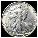 1945-S Walking Liberty Half Dollar CHOICE BU CHOI