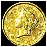 1851 Gold $1 Liberty Head Type 1 UNCIRCULATED UNC