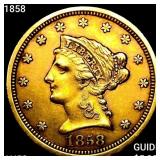 1858 $2.50 Gold Quarter Eagle CHOICE AU