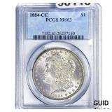 1884-CC Morgan Silver Dollar PCGS MS63
