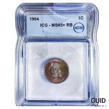 1904 Indian Head Cent ICG MS65+ RB