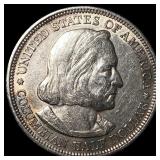 1893 Silver Columbian Expo Half Dollar NEARLY  UN