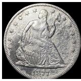1877 Silver Seated Liberty Half Dollar HIGH  GRAD
