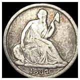 1837 Silver Seated Liberty Half Dime No Stars  LI