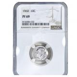 1960 Roosevelt Dime NGC PF69