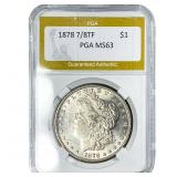 1878 7/8TF Morgan Silver Dollar PGA MS63