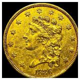 1836 Gold $2.50 Classic Head Quarter Eagle HIGH GR