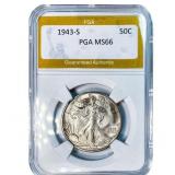 1943-S Walking Liberty Half Dollar PGA MS66