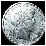 1905-S Silver Barber Half Dollar HIGH GRADE HIGH