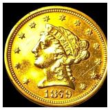 1879-S Liberty Head Gold $2.5 Quarter Eagle CLOS