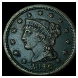 1846 Braided Hair Large Cent NEARLY UNCIRCULATED
