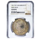 1921 Morgan Silver Dollar NGC G Wide Reeds