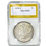1878-S Morgan Silver Dollar PGA MS63