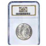 1944-S Walking Liberty Half Dollar NGC MS65