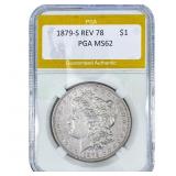 1879-S REV 78 Morgan Silver Dollar PGA MS62