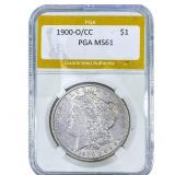 1900-O/CC Morgan Silver Dollar PGA MS61