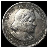 1893 Silver Columbian Expo Half Dollar  UNCIRCULA