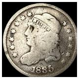 1835 Capped Bust Silver Half Dime LIGHTLY CIRCULAT