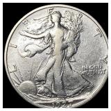 1927-S Silver Walking Liberty Half Dollar  NEARLY
