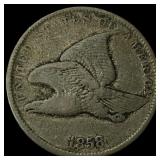 1858 Copper-Nickel Flying Eagle Cent LIGHTLY CIRCU