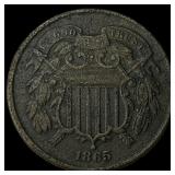 1865 Two-Cent Piece CLOSELY UNCIRCULATED