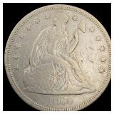 1860-O Seated Liberty Dollar LIGHTLY CIRCULATED L