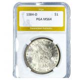 1884-O Morgan Silver Dollar PGA MS64